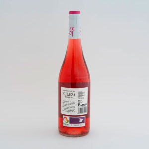 Botella de vino rosado Buleza con denominación de origen Bierzo