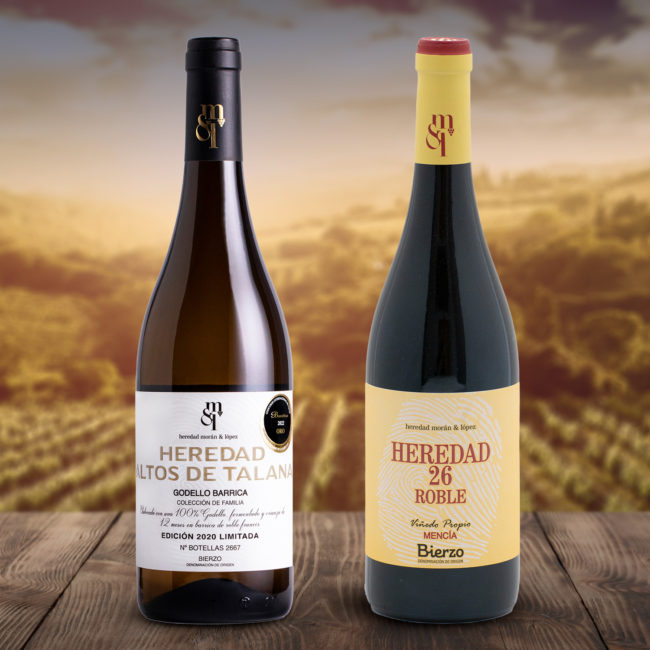 Selección de los dos vinos principales de Heredad Morán & López